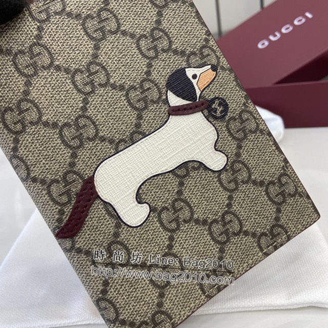 Gucci專櫃古馳最新款飾小狗細節GG迷你錢包 jh2024型號：810072